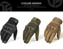 Load image into Gallery viewer, Touch Screen Tactical Rubber Hard Knuckle Gloves-Inougate