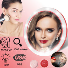 Load image into Gallery viewer, 2-In-1 Portable LED Mini Circular Makeup Mirror &amp; Wireless Charger-Inougate