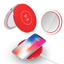 Load image into Gallery viewer, 2-In-1 Portable LED Mini Circular Makeup Mirror &amp; Wireless Charger-Inougate