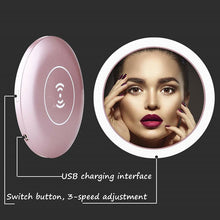 Load image into Gallery viewer, 2-In-1 Portable LED Mini Circular Makeup Mirror &amp; Wireless Charger-Inougate