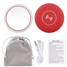 Load image into Gallery viewer, 2-In-1 Portable LED Mini Circular Makeup Mirror &amp; Wireless Charger-Inougate