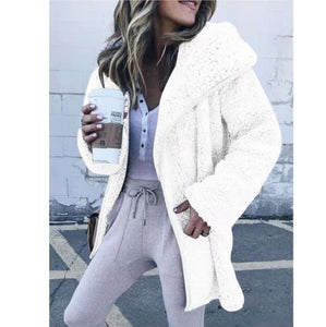 2019 New Fasionable Autumn Winter Wool Plush Jacket for Ladies-Inougate