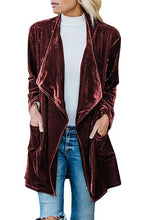 Load image into Gallery viewer, 2019 Women Vintage Long Sleeve Velvet Cardigan Outwear-Inougate