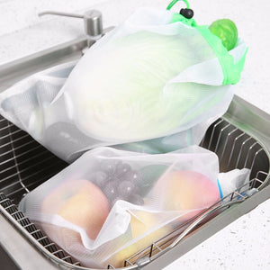 15pcs Reusable Mesh Produce Storage Bags-Inougate